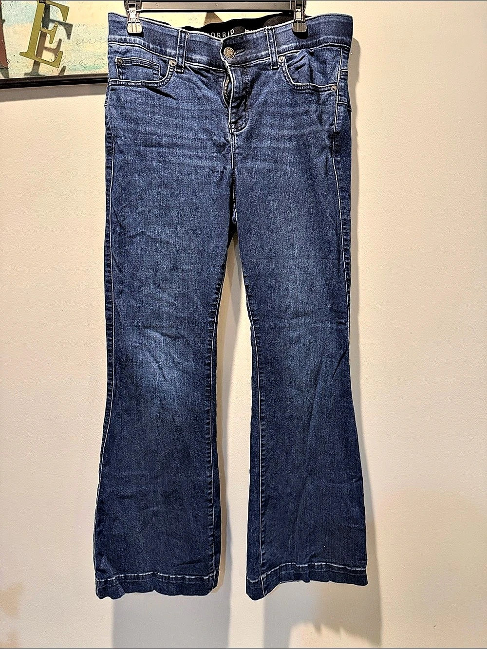 Torrid Bombshell Flare Jeans in Blue Waist 14